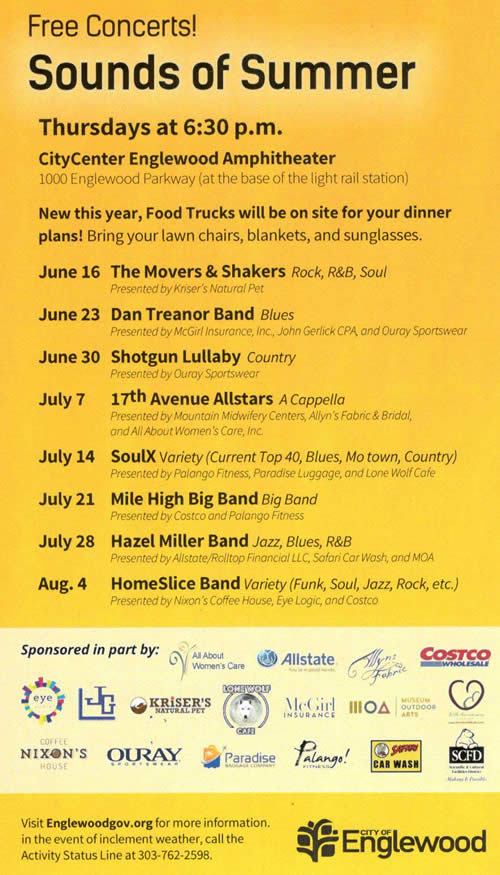 the sounds of summer, a concert series
